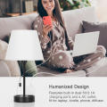 Lampe de table avec deux ports USB et socket